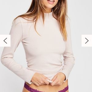 Free people Rickie thermal shirt long sleeve S